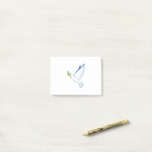Post-it® Olive Branch & Dove (Sur un bureau)