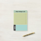 Post-it® Olive Green Grey Choses à faire et notes (Sur un bureau)