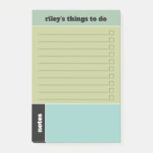 Post-it® Olive Green Grey Choses à faire et notes (Devant)