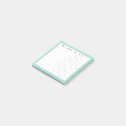 Post-it® Olivia Personalized Habit Tracker en Spa (Incliné)