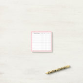 Post-it® Olivia Personalized Habit Tracker in Blush (Sur un bureau)