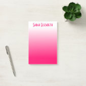 Post-it® Ombre personnalisé rose vif à blanc (Bureau)