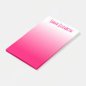 Post-it® Ombre personnalisé rose vif à blanc (Incliné)