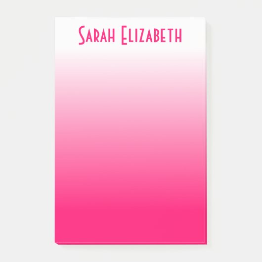 Post-it® Ombre personnalisé rose vif à blanc (Devant)