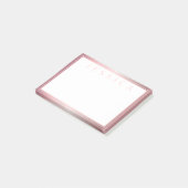 Post-it® Ombre Rose Blush & Subtil | Votre nom (Incliné)