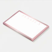 Post-it® Ombre Rose Blush & Subtil | Votre nom (Incliné)