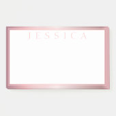 Post-it® Ombre Rose Blush & Subtil | Votre nom (Devant)