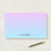 Post-it® Ombré rose et turquoise (Sur un bureau)