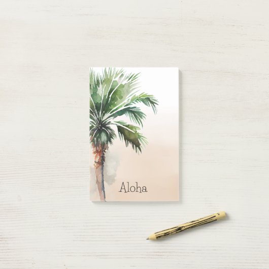 Post-it® Ombre tropicale de palmier (Sur un bureau)