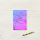 Post-it® Ondulations d'eau Rose Aqua Douce Abstrait (Sur un bureau)
