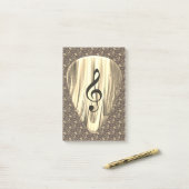Post-it® Onglet de guitare de notes musicales personnalisée (Sur un bureau)