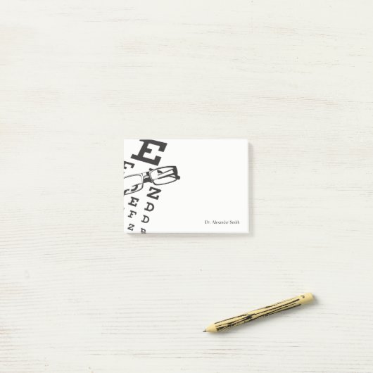 Post-it® Optométriste i Publier la note (Sur un bureau)