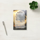 Post-it® Or abstrait tourbillon moderne Lune (Bureau)