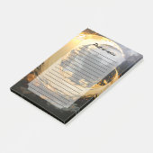 Post-it® Or abstrait tourbillon moderne Lune (Incliné)
