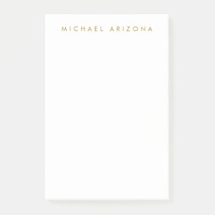 Post-it® Or & Blanc Minimaliste Simple Moderne