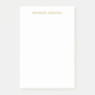Post-it® Or & Blanc Minimaliste Simple Moderne