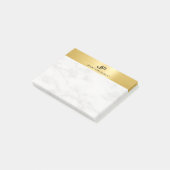 Post-it® Or et marbre Moderne Monogramme Modèle initial (Incliné)