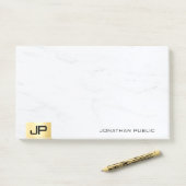 Post-it® Or Et Marbre Moderne Simple Modèle Élégant (Sur un bureau)