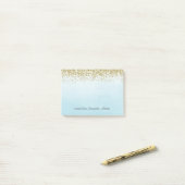Post-it® Or et notes bleues d'Ombre (Sur un bureau)