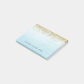 Post-it® Or et notes bleues d'Ombre (Incliné)