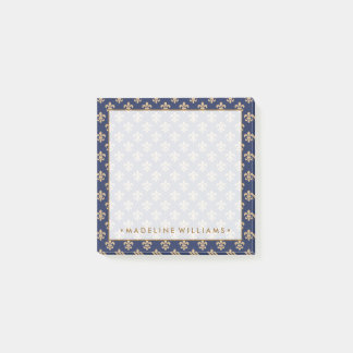 Post-it® Or & Marine Blue Fleur-De-Lis
