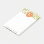 Post-it® Or métallique Chevron Monogramme2 (Incliné)