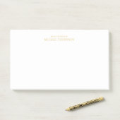 Post-it® Or professionnel et blanc (Sur un bureau)