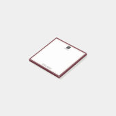 Post-it® Or rouge moderne avec logo d'entreprise (Incliné)