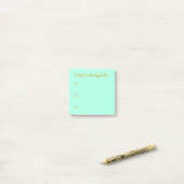 Post-it® Or Simple Sur Gratitude Turquoise Légère (Sur un bureau)