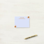 Post-it® Orange alerte float abstrait Halloween boîte noire (Sur un bureau)