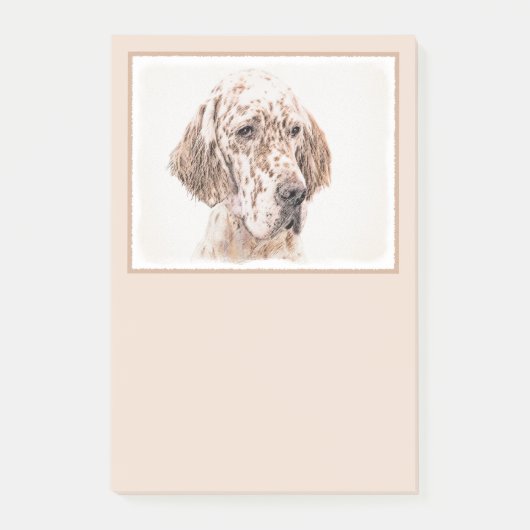 Post-it® Orange Belton Painting Dog Art (Devant)