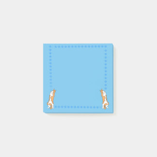 Post-it® Orange Cats on a Blue Background Post it Notes