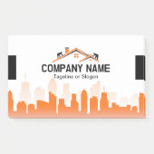 Post-it® Orange Cityscape Home Builder Construction (Devant)