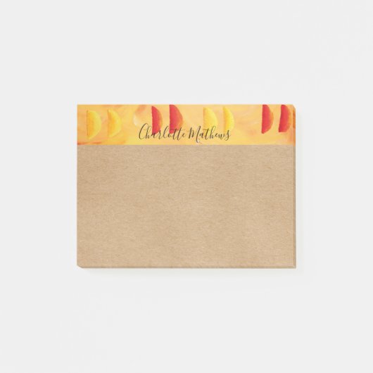 Post-it® Orange et Citrons Rustique Personnalisé (Devant)