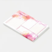 Post-it® Orange Fuchsia Aquarelle Aquarelle Stains Daily Pl (Incliné)