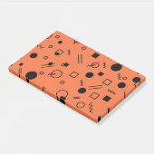 Post-it® Orange, fun, trendy, geometric Memphis graphic (Incliné)