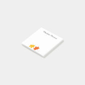 Post-it® Orange Jaune Feuille d'érable d'automne Thankgivin (Incliné)
