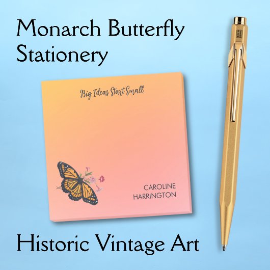 Post-it® Orange Monarque papillon Gold Sunrise Inspirant
