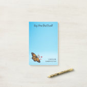 Post-it® Orange Monarque Papillon Sky Blue Inspiration (Sur un bureau)