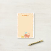 Post-it® Orange Nautical Whale Post It Note (Sur un bureau)