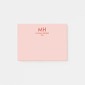 Post-it® Orange Pêche minimal Nettoyer Initiales (Devant)