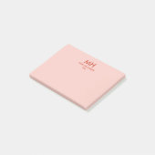 Post-it® Orange Pêche minimal Nettoyer Initiales (Incliné)