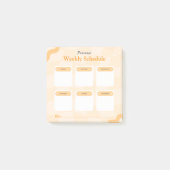 Post-it® Orange Retro Style Personal Weekly Planner (Devant)