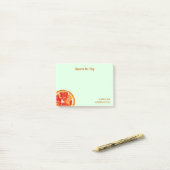 Post-it® Orange Squeeze Day Cute Inspirational Citrus (Sur un bureau)