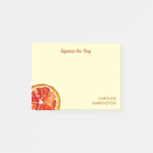 Post-it® Orange Squeeze Day Cute Inspirational Citrus (Devant)