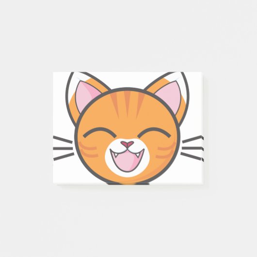 Post-it® Orange Tabby Cat Orange Tabby Tabby Striped Tabby. (Devant)
