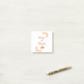 Post-it® orange yellow rustic spanish wedding couple name (Sur un bureau)