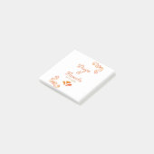 Post-it® orange yellow rustic spanish wedding couple name (Incliné)