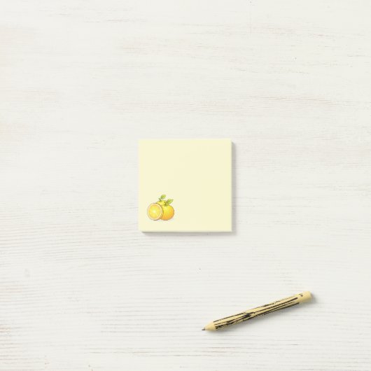 Post-it® Oranges, fruits mignons (Sur un bureau)