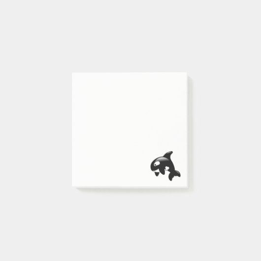 Post-it® Orca Whale en blanc (Devant)